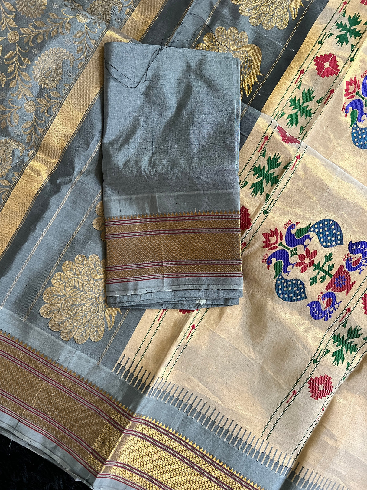 Brocade Maharani Paithani Fusion Handloom Pure Silk