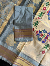 Brocade Maharani Paithani Fusion Handloom Pure Silk