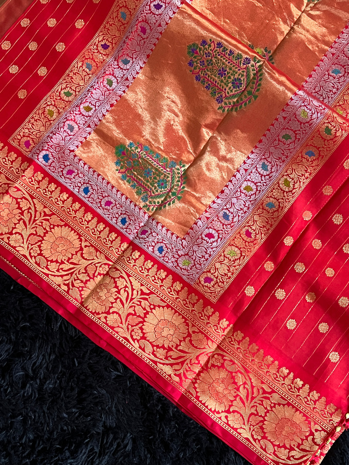 Exclusive Gadwal Paithani FUSION Handloom Pure Silk Saree