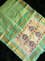 Brocade Maharani Paithani Handloom Pure Silk With Stitched Blouse