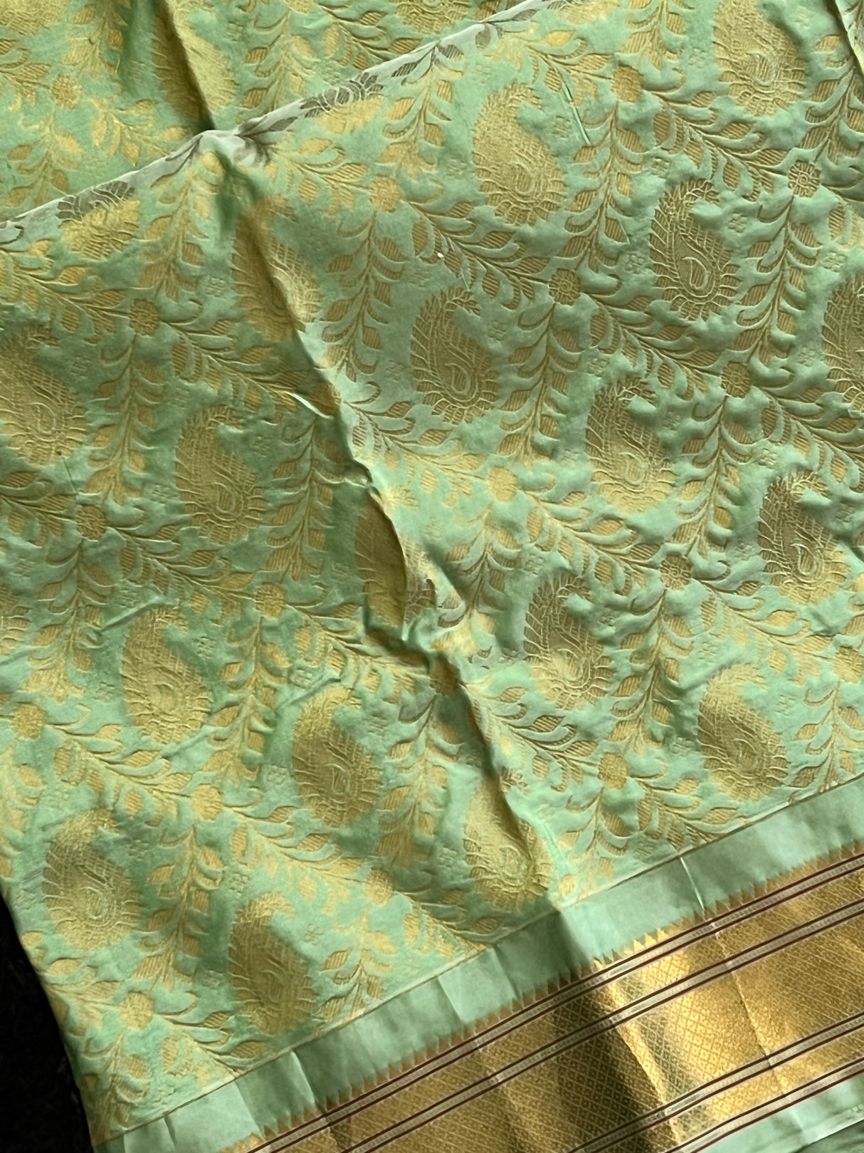 Brocade Maharani Paithani Handloom Pure Silk With Stitched Blouse