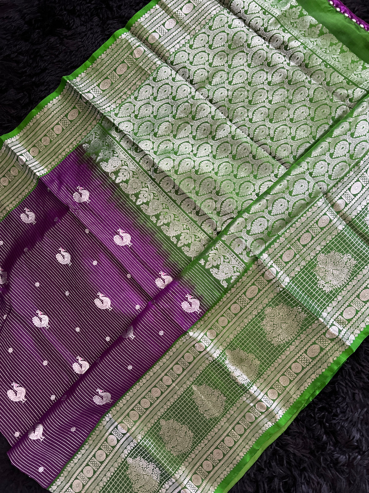 Venkatagiri Pattu With Stitched Blouse 