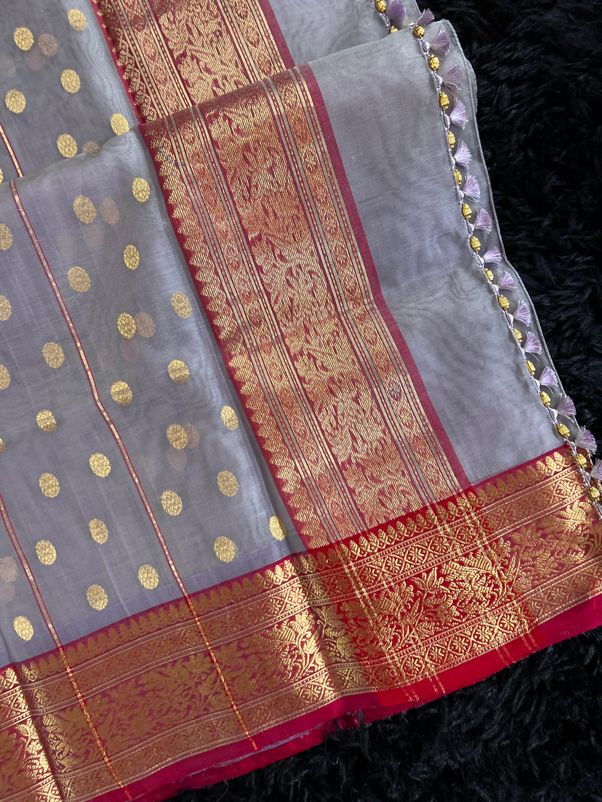Chanderi Kora Katan Silk With Stitched Blouse