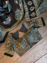 Ajrakh Modal With Bling Embroidery