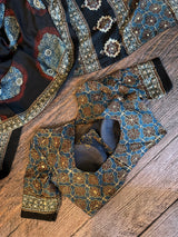 Ajrakh Modal With Bling Embroidery