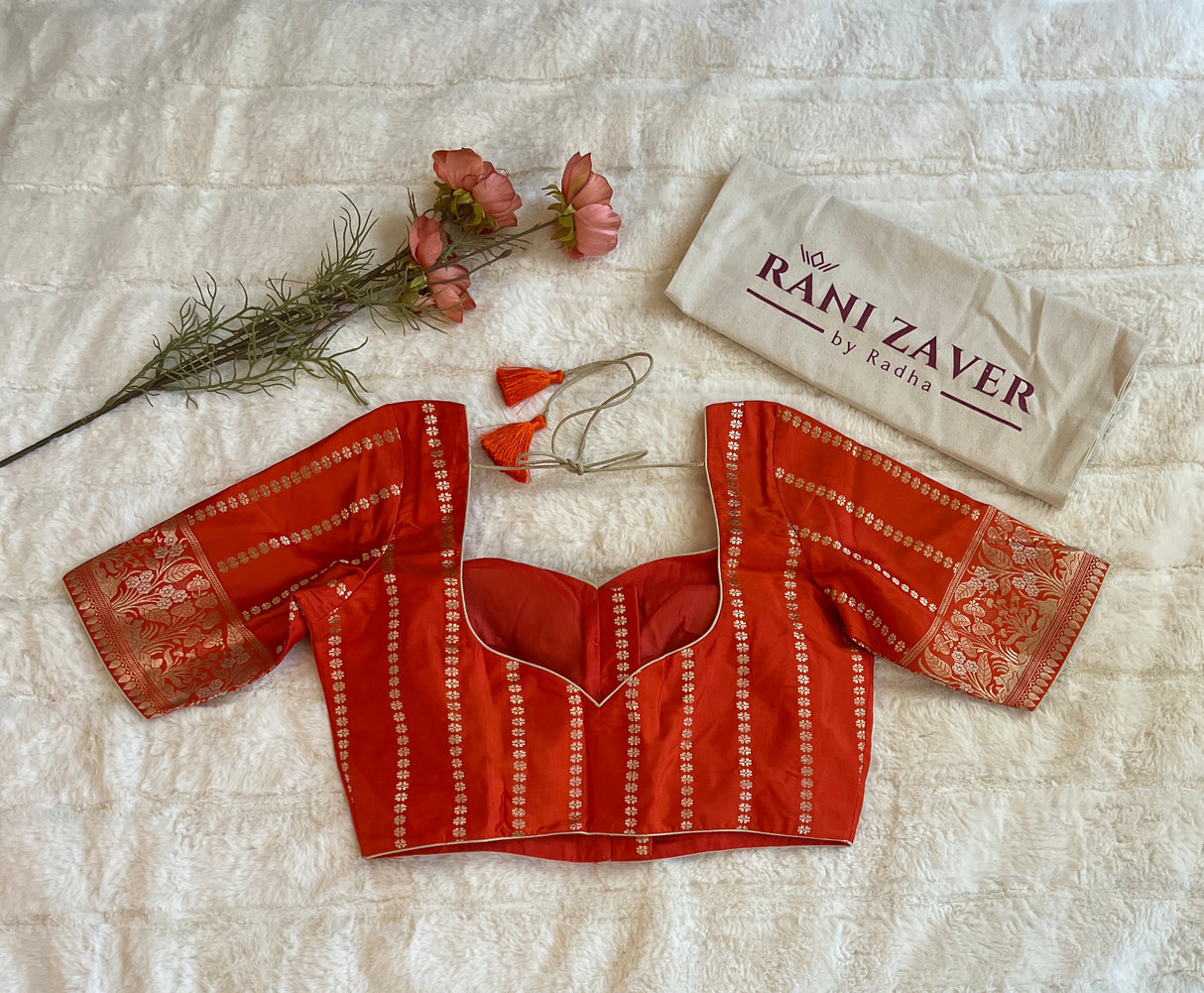 Banaras Katan Pure Silk KADUWA With Stitched Blouse