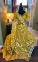 Organza silk saree with blouse