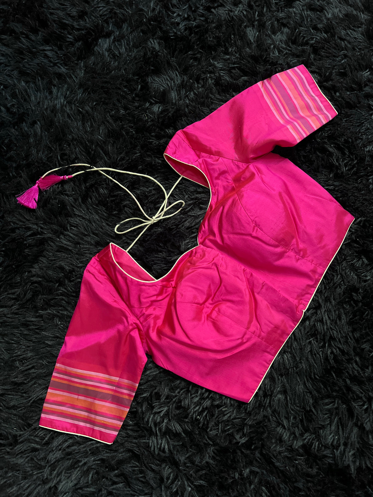 Ikkat Pochampally Handloom Pure Silk  With Pre-Stitched Blouse