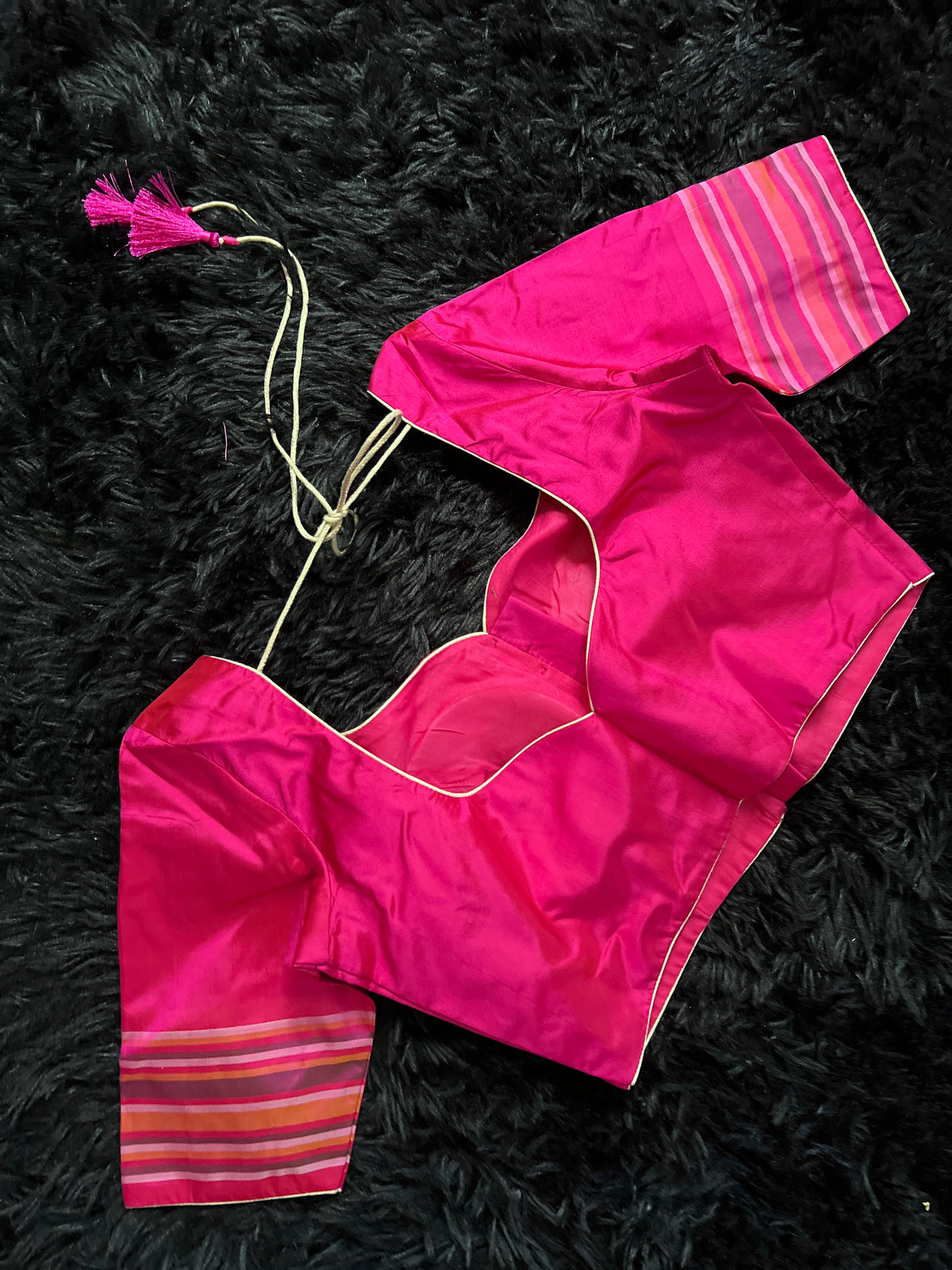 Ikkat Pochampally Handloom Pure Silk  With Pre-Stitched Blouse