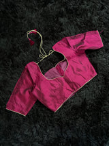 Ikkat Pochampally Handloom Pure Silk  With Pre-Stitched Blouse