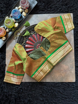 Olive Green Yeola Paithani Narali Border Handloom Pure Silk