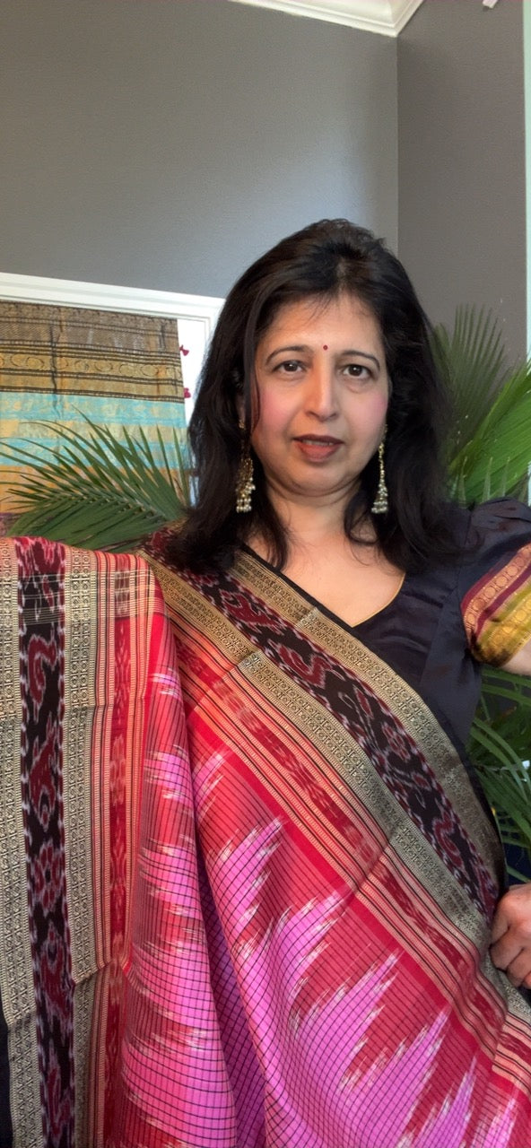 Pink Sachipar Khandua Mulberry Silk