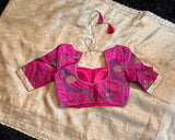 tissue kora saree with blouse
