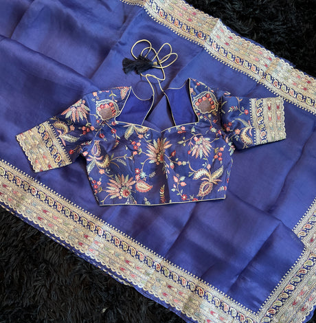  Kora organza saree with blouse