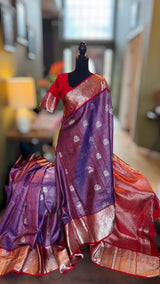 Purple Vaira Oosie Venkatagiri Pure Silk