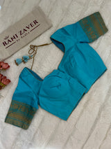 Gadwal Handloom Pure Silk With Pre-Stitched Blouse