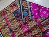 Sambalpuri Ikkat Handloom Silk Saree pink colour