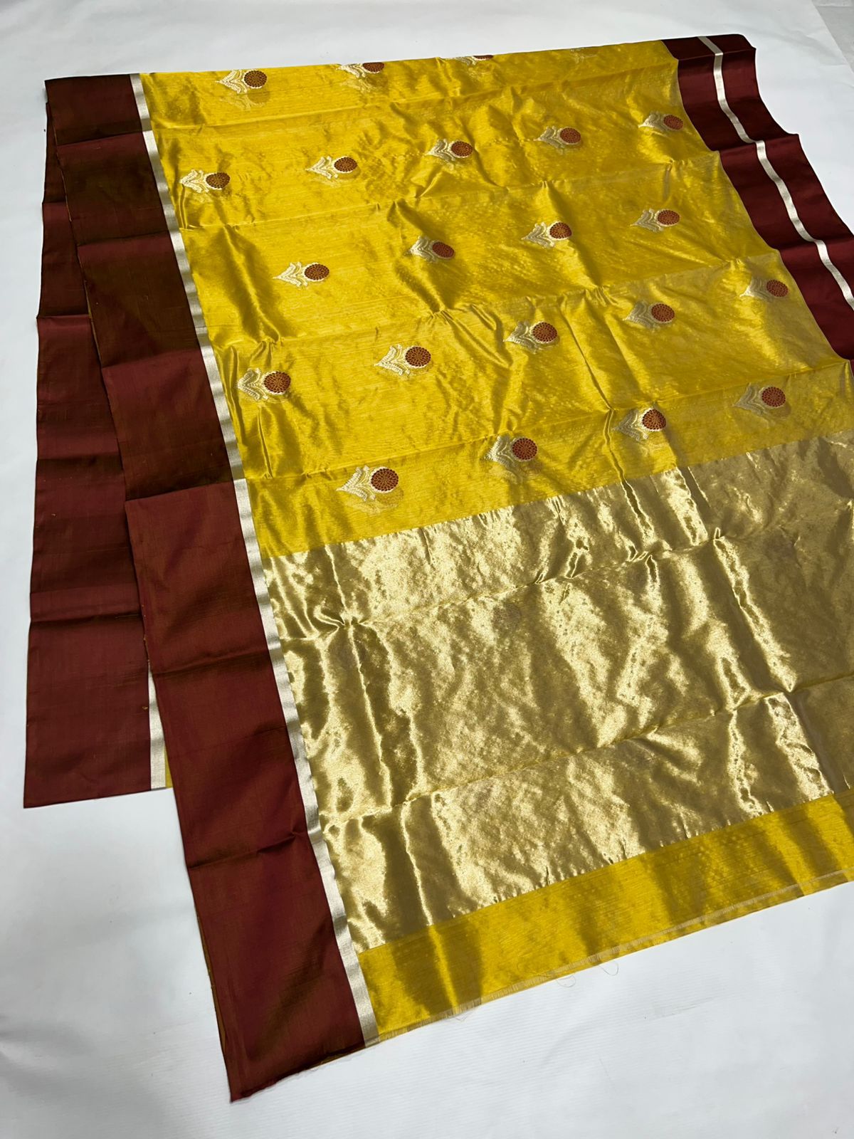 Chanderi Silk by Silk Pattu Silk With Pre-Stitched Blouse AUS