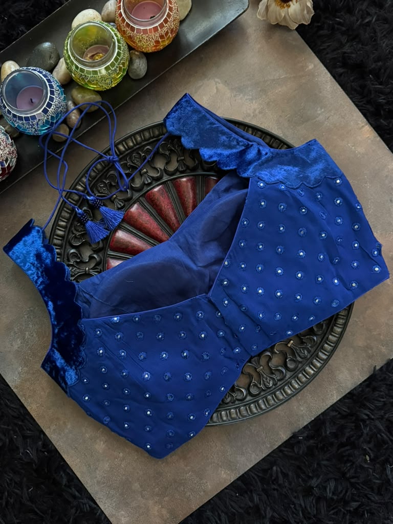Royal Blue cocktail  blouse 36 38 40