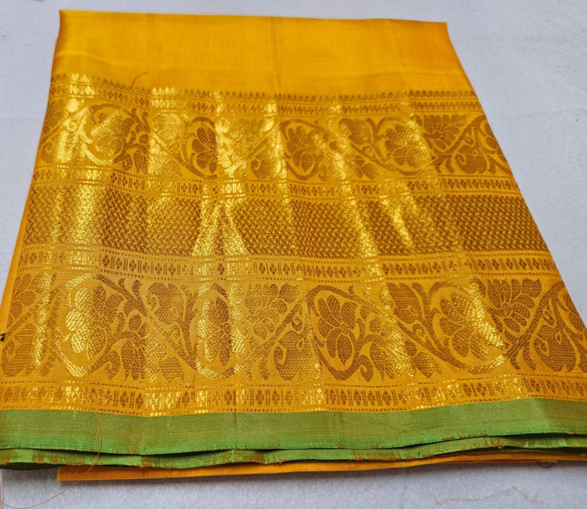 Long Border Kanchi Gadwal Handloom Pure Zari  BLR