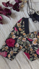 Black Floral Embroidered Blouse 38