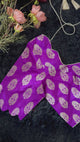 Purple Banaras Brocade Silk Blouse 38