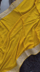 Yellow Georgette With Sabyasachi Borders