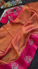 Metallic Tissue with Rust Organza