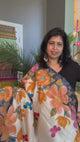 Radha Krishna HAND Kantha Stitch Tussar Silk